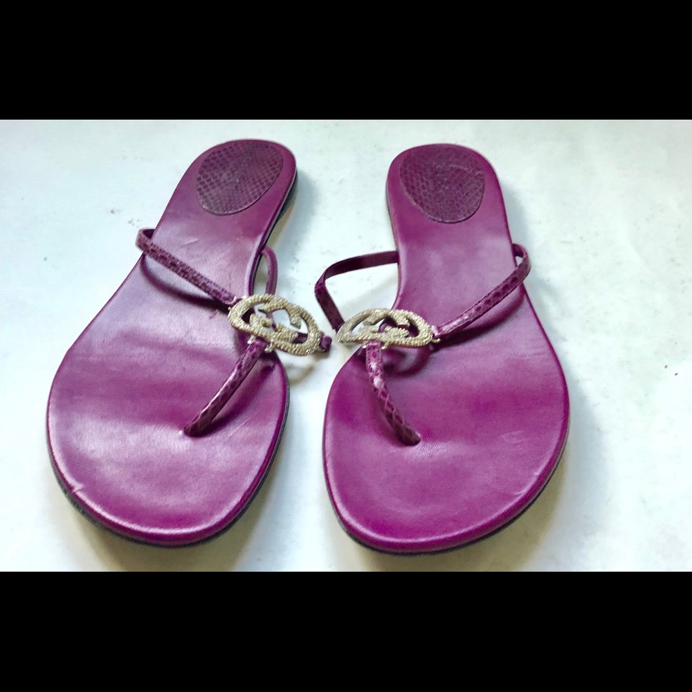 Gucci Leather Sandals with stones